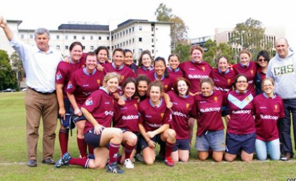 The UQ Rugby women's team. The UQ Rugby women's team.