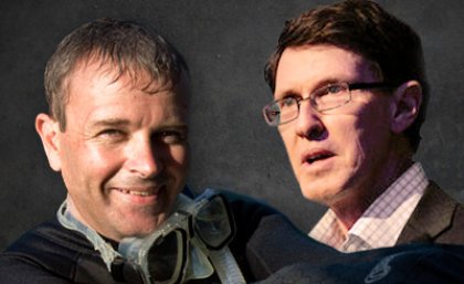 Professor Justin Marshall (left) and Professor Peter Harrison have been named as Australian Laureate Fellows Professor Justin Marshall and Professor Peter Harrison