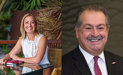 Associate Professor Sarah Kelly OAM and Andrew N. Liveris AO Sarah Kelly and Andrew Liveris