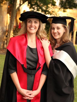 Helen Stallman and her daughter Monique both graduated from UQ on the same day.