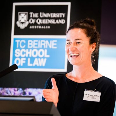 Guest speaker Bridget Burton from Legal Aid Queensland shared anecdotes and highlights of her career with the students at the awards.